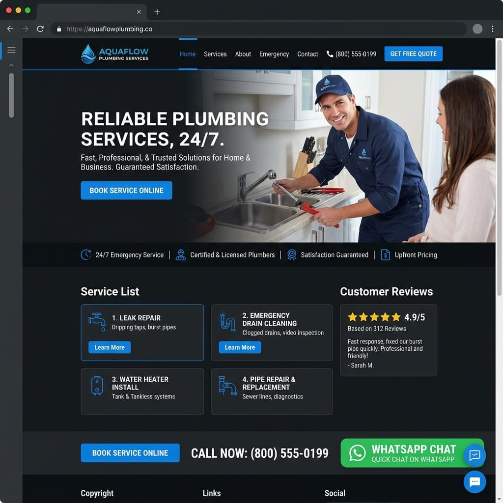 Plumbing Service Website